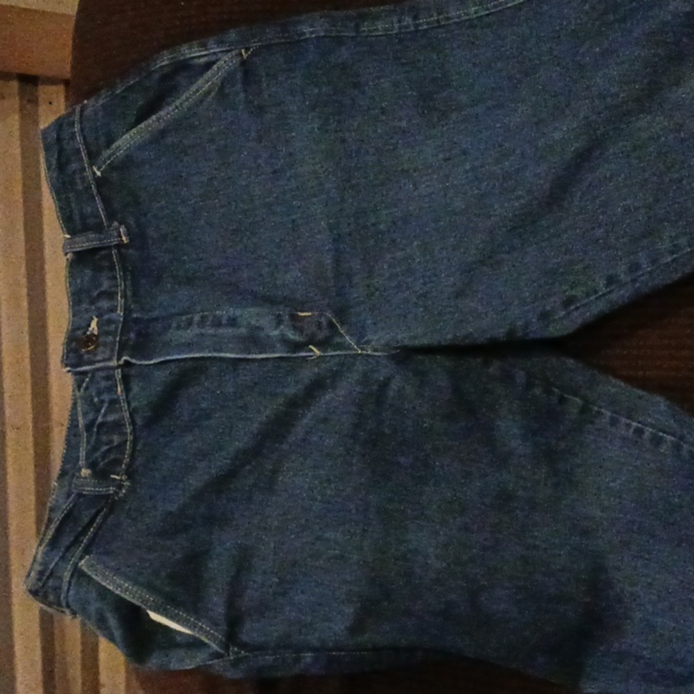 Vintage 1970s Tour De France High Waist Wide leg Mom Jeans 34/32